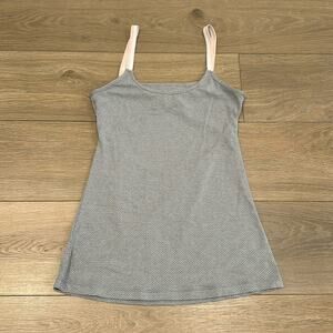 LORNA JANE Gray Mesh Keyhole Back Strappy Active Yoga Sleeveless Tank Top Sz‎ XS